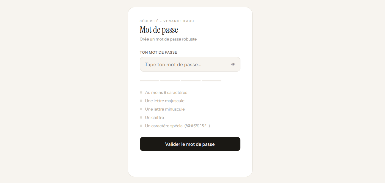 Vérificateur de force de mot de passe